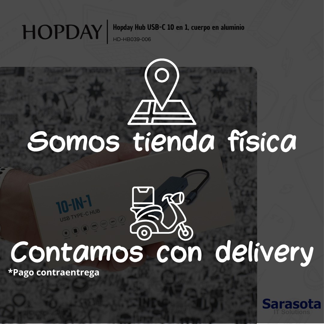 accesorios para electronica - HopDay Hub USB-C 10 en 1 3