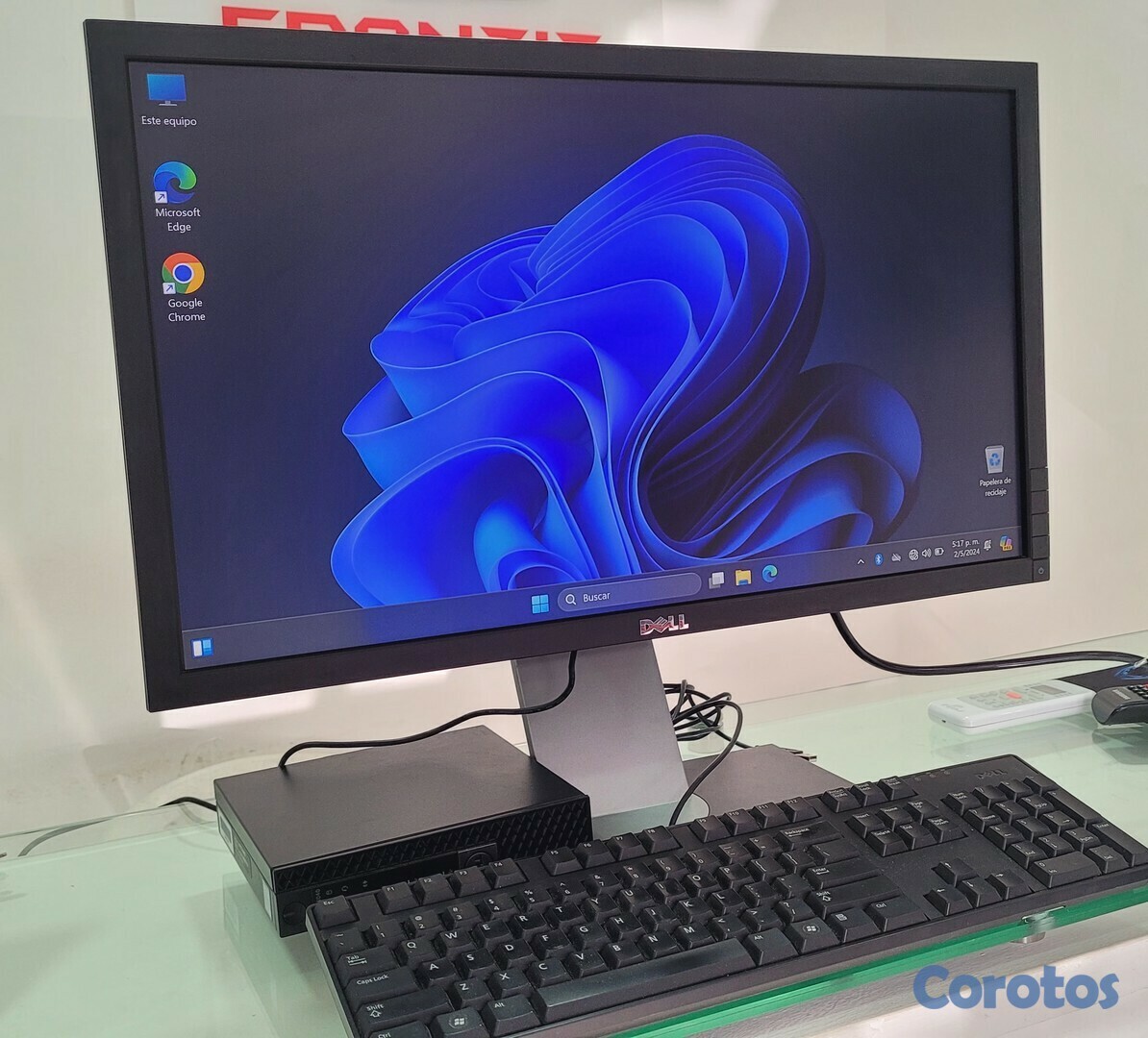 computadoras y laptops - Computadora Monitor 24 Pulg Cpu Core i5 7ma Gen Ram 8gb ddr4 Disco 256gb SSD HD 2