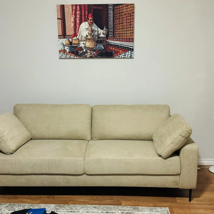 muebles y colchones - Mueble moderno de 2 plazas - Con Tela de Canvas 4