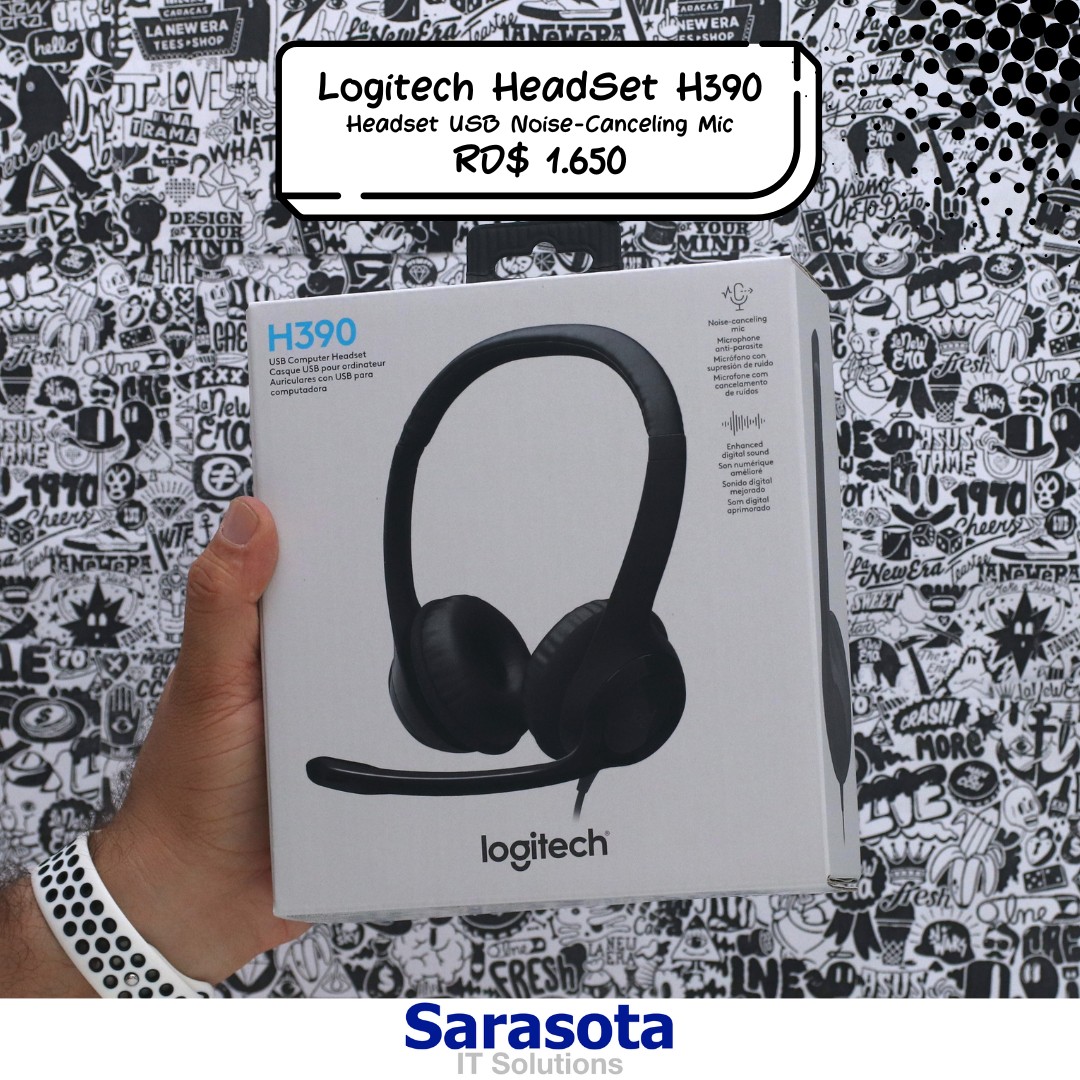 accesorios para electronica - Logitech Headset H390 cancelación de ruido de micrófono