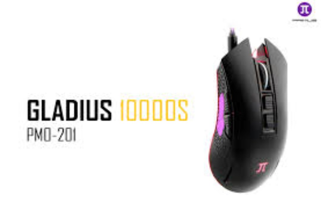 computadoras y laptops - MOUSE PRIMUS PMO-201, GAMING GLADIUS 10000S, OPTICO USB, 6 BOTONES, VELOCIDAD 0