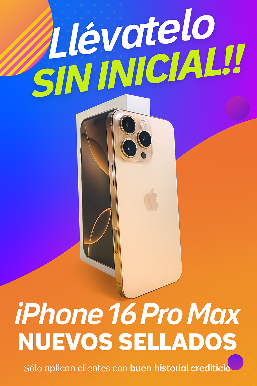 celulares y tabletas - iPhone 16 pro Max 256/512gb sin inicial 