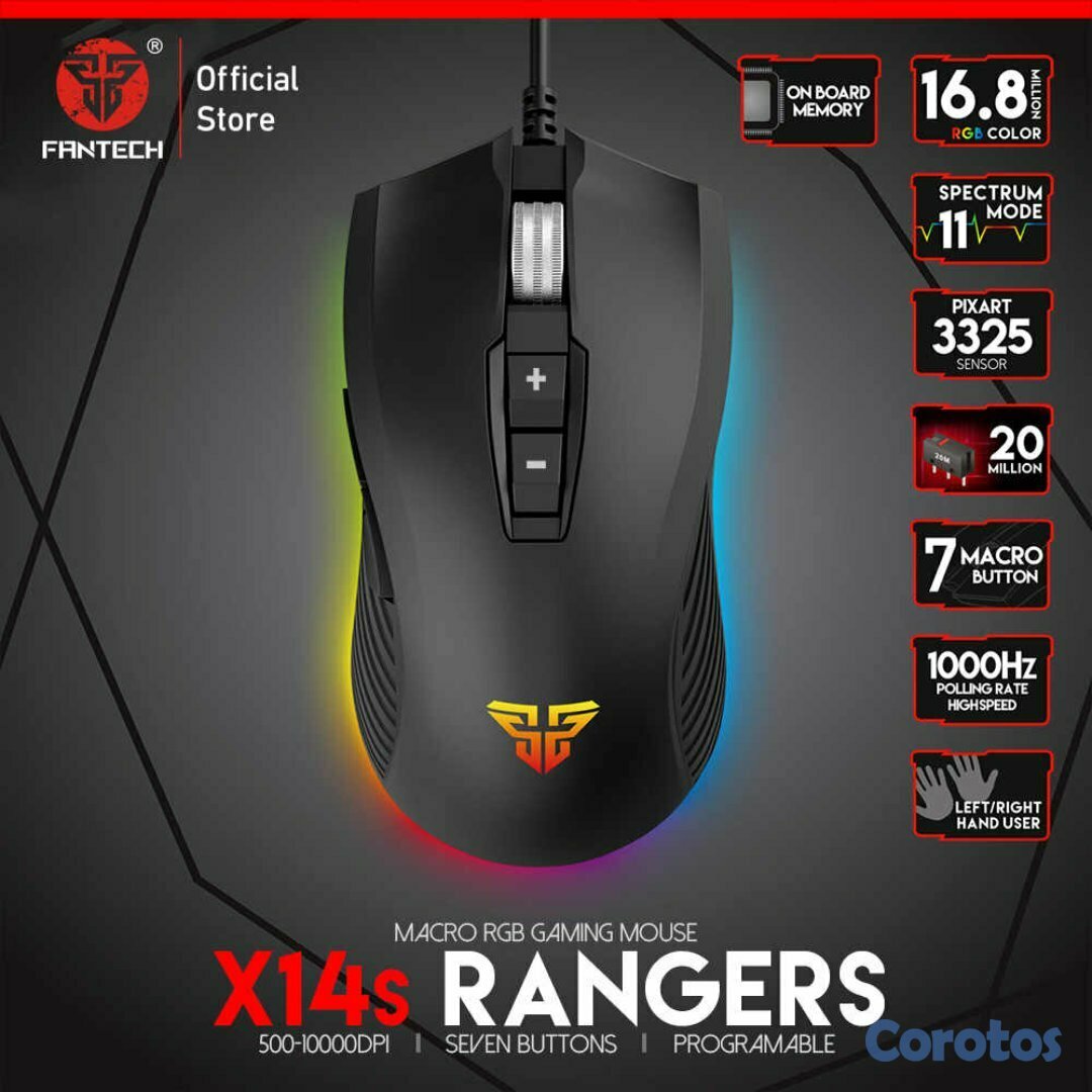 computadoras y laptops - MOUSE Fantech USB GAMIN (Mod.X14S)