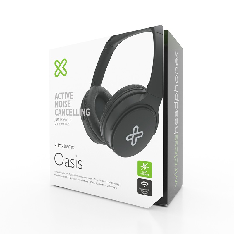 computadoras y laptops - AUDIFONO CON MICROFONO KLIPX OASIS - BLUETOOTH 5.0 - CANCELACION DE RUIDO ACTIVA