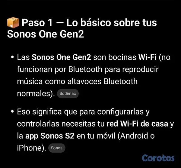 camaras y audio - Set de Audio Premium: Sonos One Gen 2 + Soportes O 2