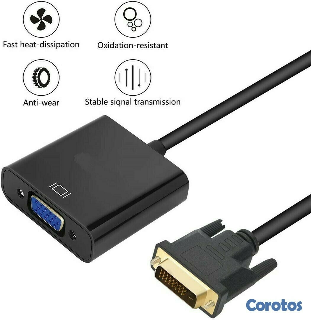 accesorios para electronica - Adaptador convertidor DVI-D a VGA 2