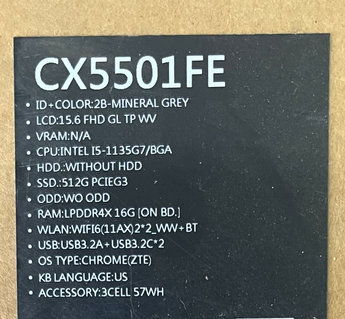 computadoras y laptops - ASUS CX55 CHROMEBOOK 512GB SSD/16GB RAM 15.6" NUEVA  3