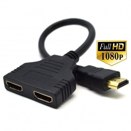 accesorios para electronica - Spliter HDMI 2 en 1, proyecta la misma imagen en 2 pantallas