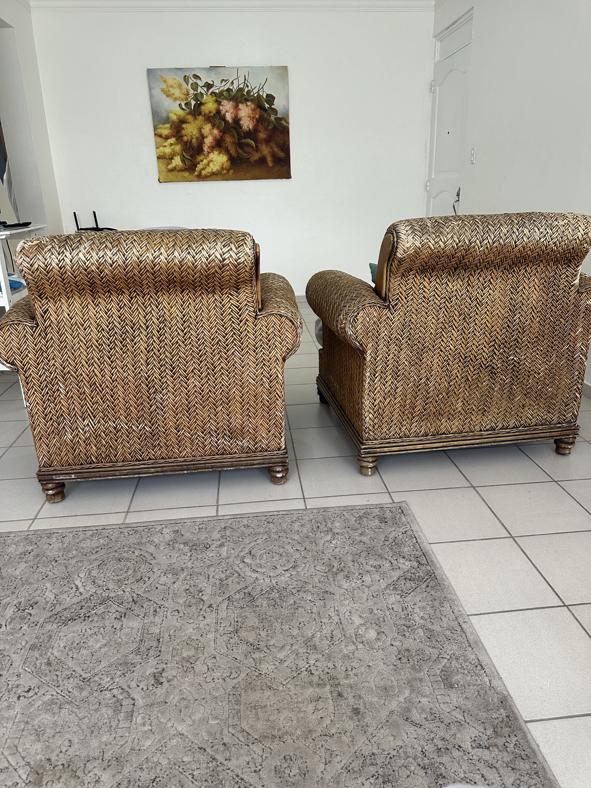muebles y colchones - BUTACAS en mimbre y Ratan .excelente condición  3