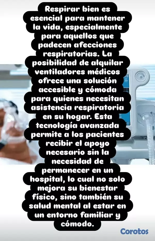 servicios profesionales - VENTILADORES MEDICOS EN ALQUILER 3
