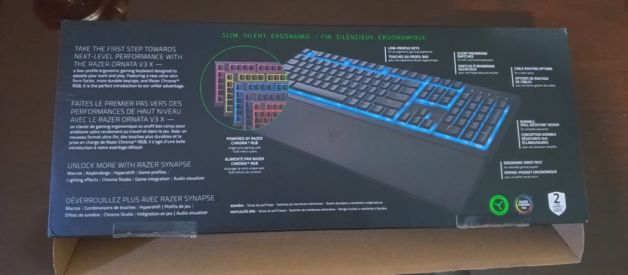 computadoras y laptops - Teclado Razer Ornata V3 X - Usado en buen estado 4