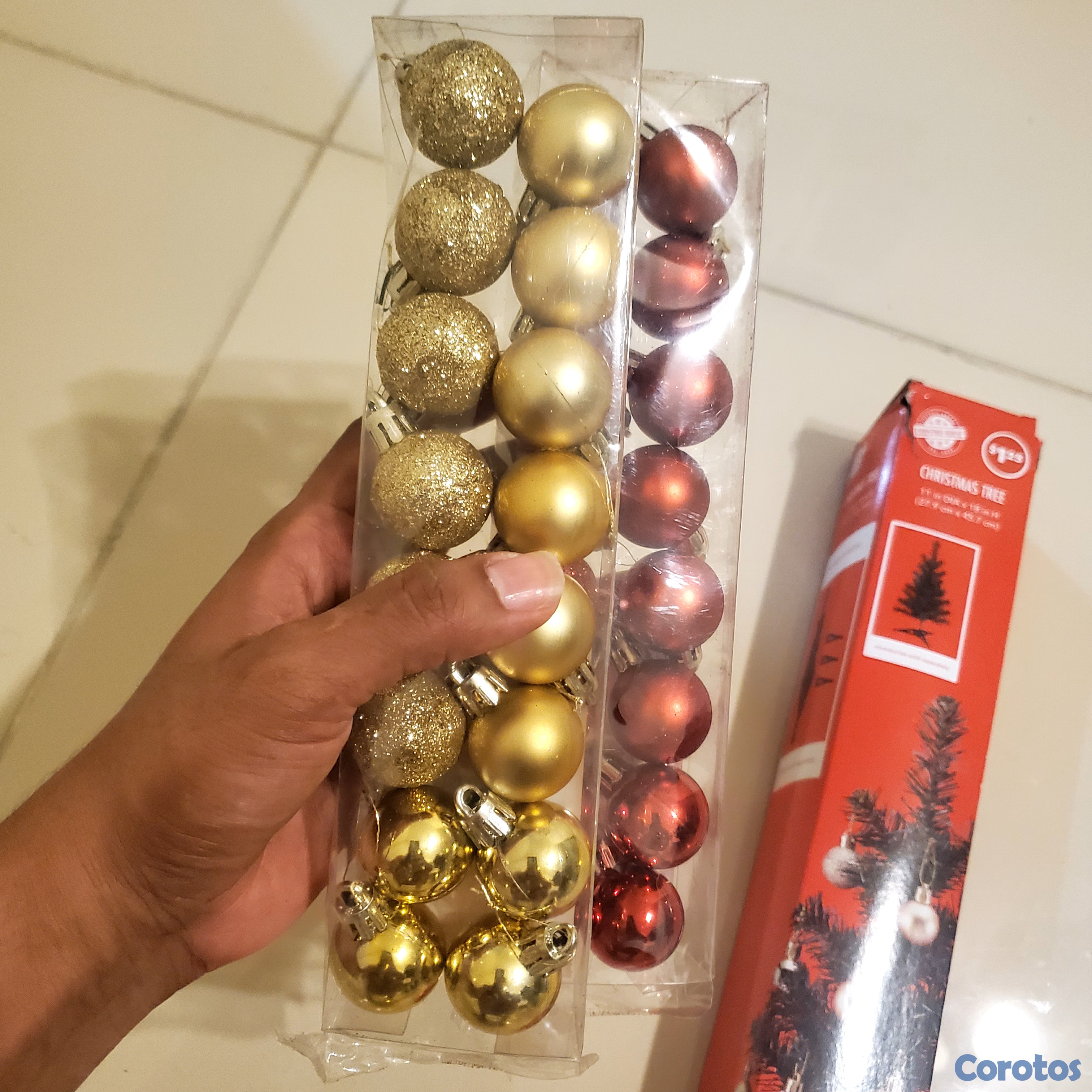 decoración y accesorios - Arbol de Navidad (Mini) para mesa. Incluye bolas. 4