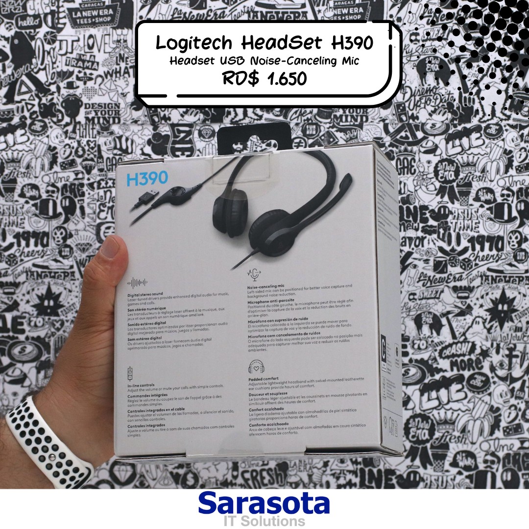 accesorios para electronica - Logitech Headset H390 cancelación de ruido de micrófono 1