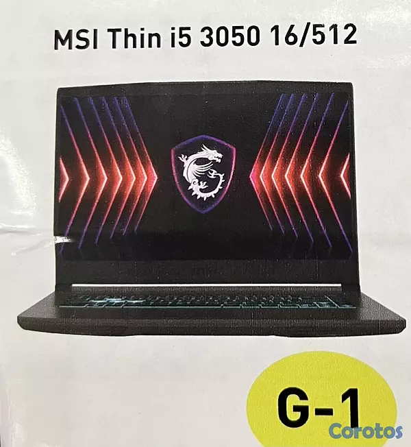computadoras y laptops - LAPTOP GAMING MSI THIN 512GB SSD + 16GB RAM RTX3050 INTELCORE i5-13VA 15” 2