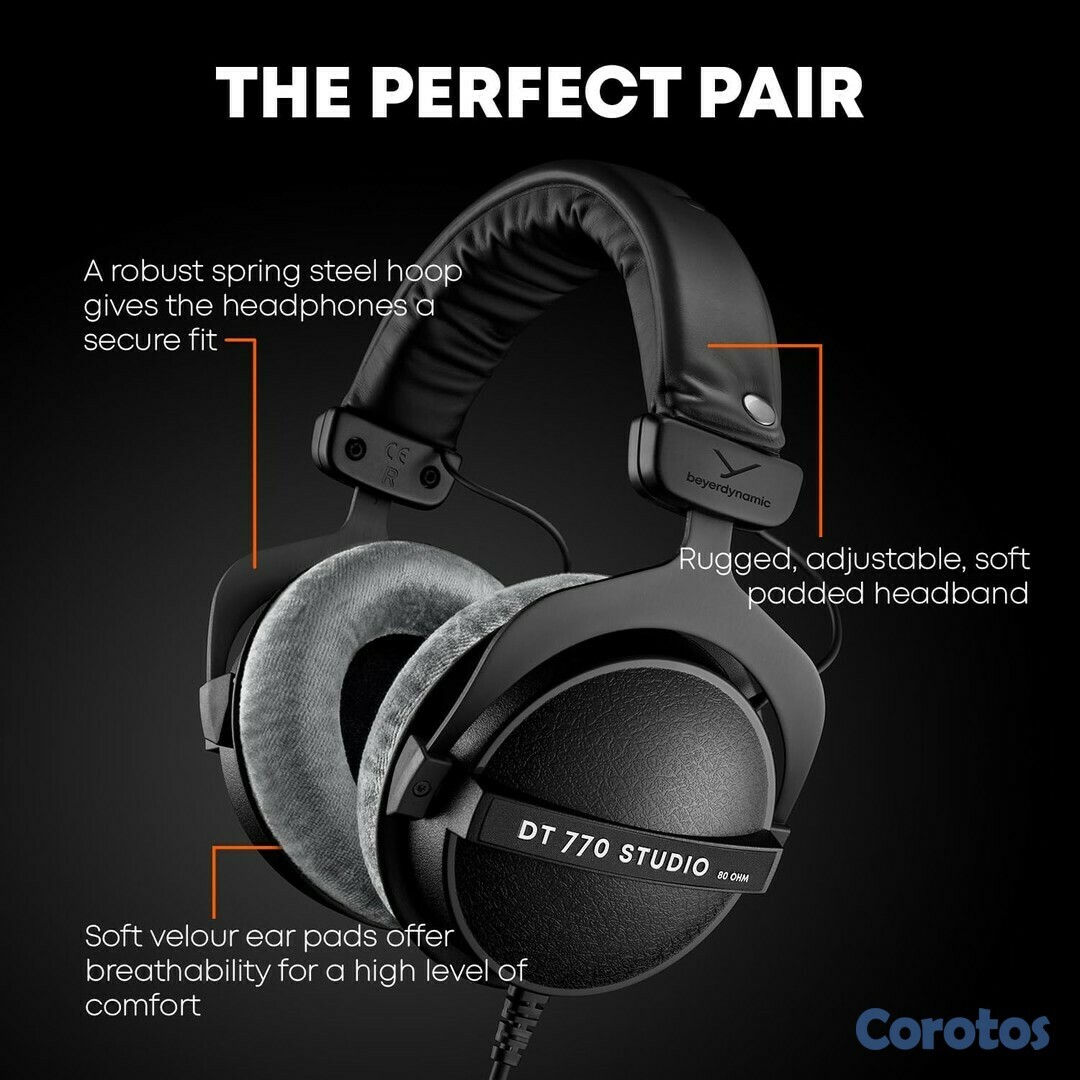 camaras y audio - Beyerdynamic DT 770 Pro 80 Ohms auriculares studio 2