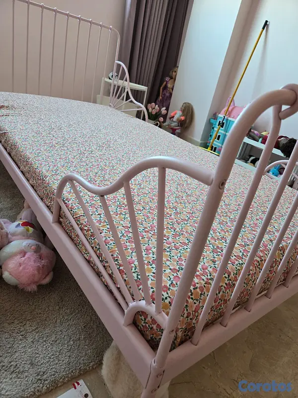 muebles y colchones - Cama twin rosada 5