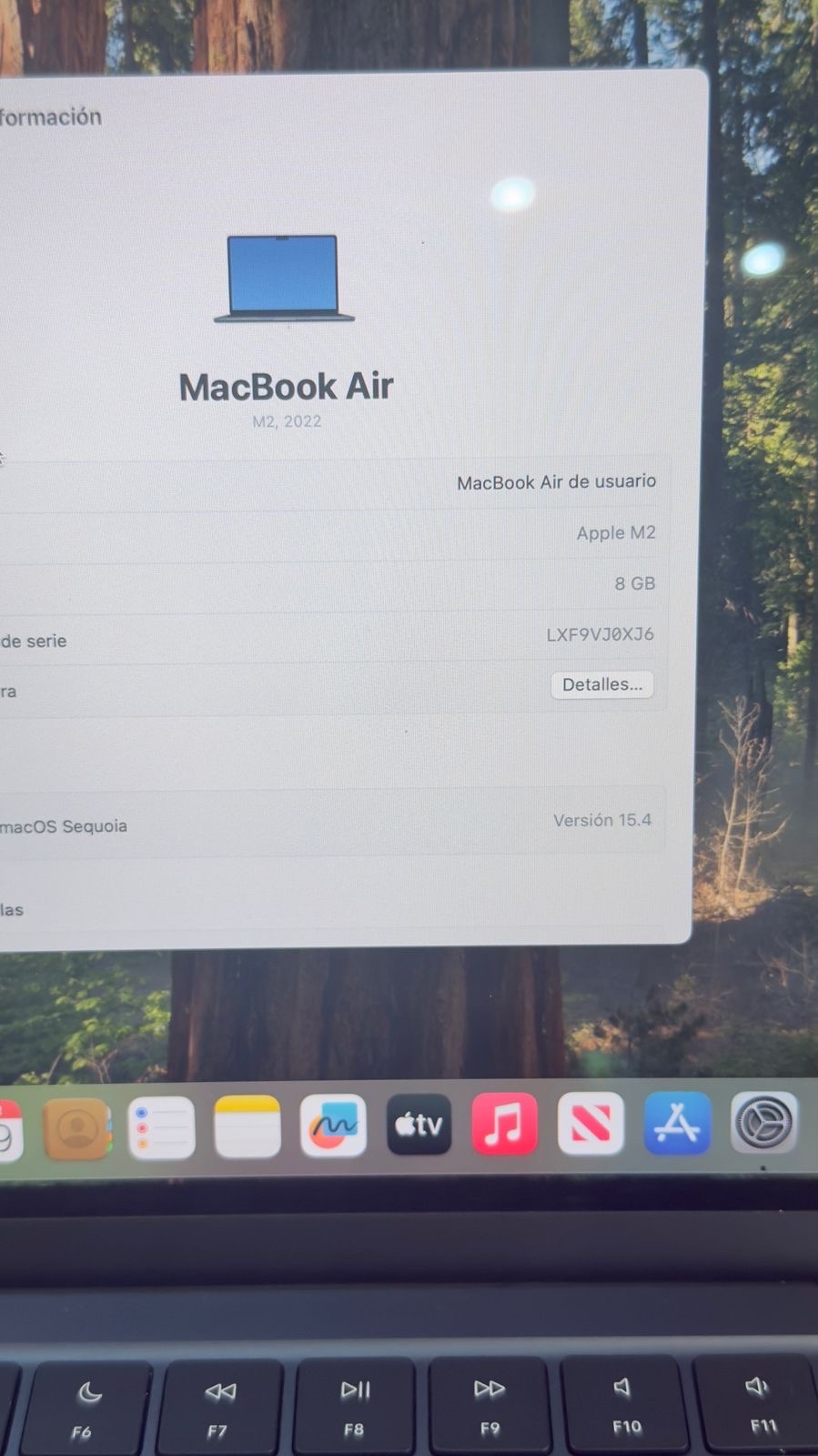 computadoras y laptops - MacBook Air m2 2022 8Gb de RAM 256Gb 68 ciclos de bateria  2