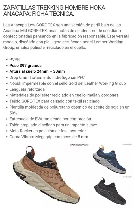 zapatos para hombre - Hoka One One Anacapa - Hiking 11" 6