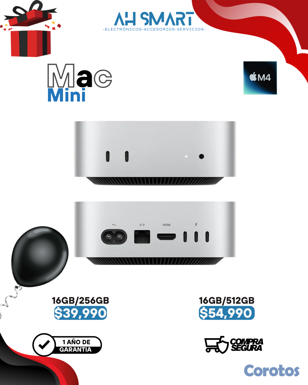 computadoras y laptops - Mac Mini M4, M4 Pro 256GB 512GB Selladas Nuevas