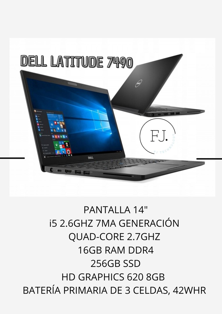 computadoras y laptops - ESPECIAL LAPTOP DELL LATITUDE 7490 I7 2.6GHZ, 16GB DDR4, 256GB SSD, GRAPHICS 8GB