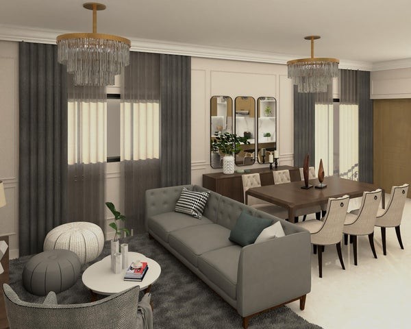 apartamentos - Proyecto en venta Punta Cana #24-138 tres dormitorios, áreas sociales.
