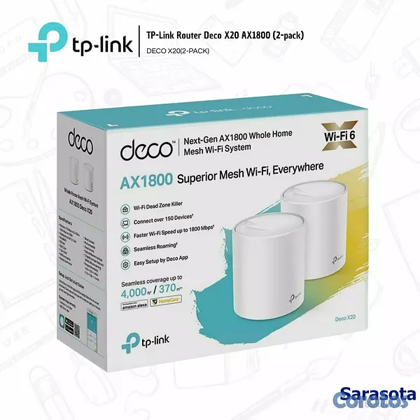 accesorios para electronica - TP-Link Mesh Deco X20 AX1800 (2-pack) 3