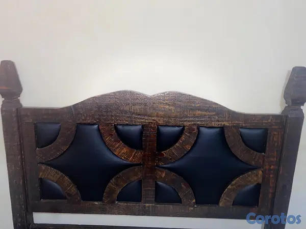 decoración y accesorios - 2 Espaldares Rústicos Madera Sólida (Caoba) - Impe 2