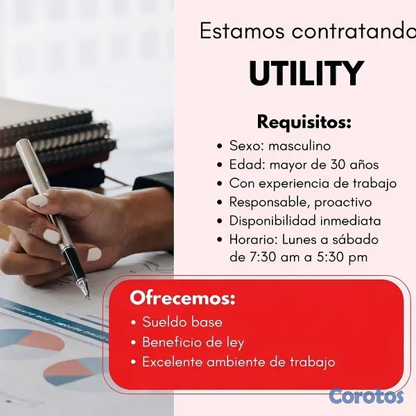 empleos disponibles - Se busca utility domestico