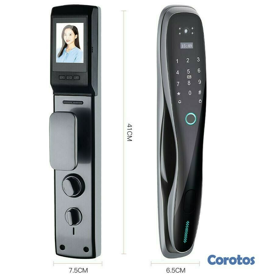 otros electronicos - Cerradura inteligente wifi para puertas con camara y timbre  1