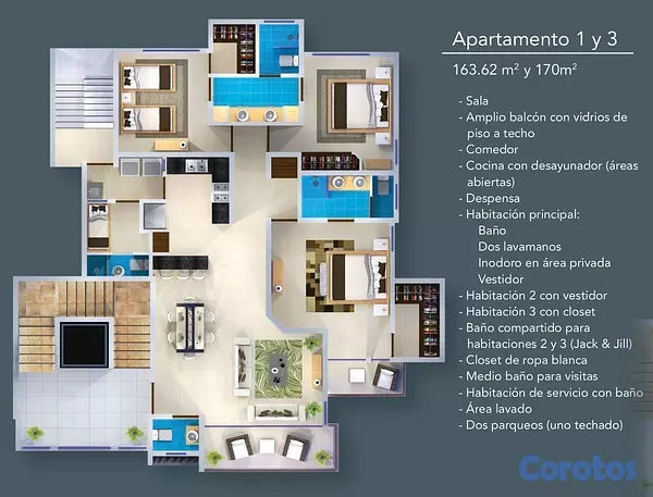 apartamentos - Apartamentos en Cerro Hermoso Santiago  6