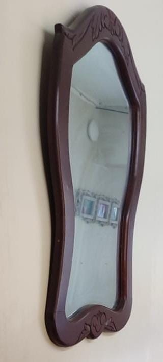 decoración y accesorios - Repisa en caoba con su espejo 4
