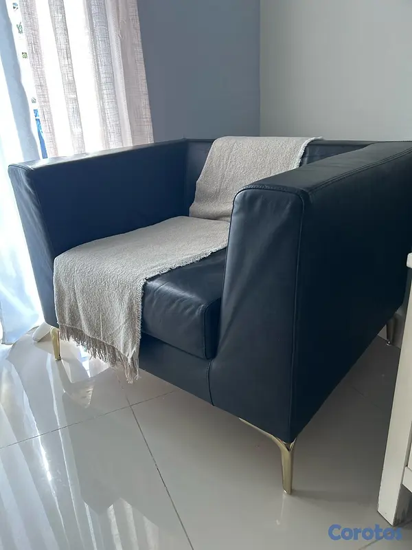 muebles y colchones - sofa en piel genuina 2