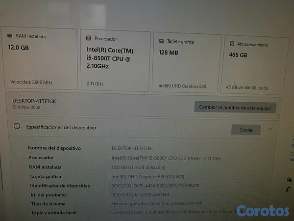 computadoras y laptops - Dell OptiPlex 3060 Mini + Monitor mause y teclado 6