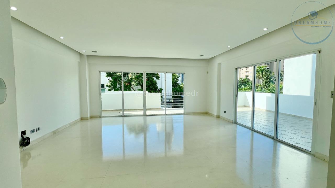 apartamentos - Naco: Moderno y espacioso apartamento en 2do piso con terraza - ID 3384 0
