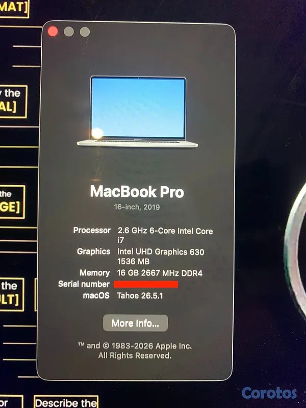 computadoras y laptops - MACBOOK PRO 16" COMO NUEVA 4