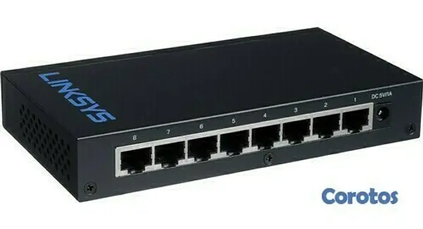 computadoras y laptops - SWITCH 8 PUERTOS LINKSYS SE3008, 8 PUERTOS GIGABIT  100/100/1000 2