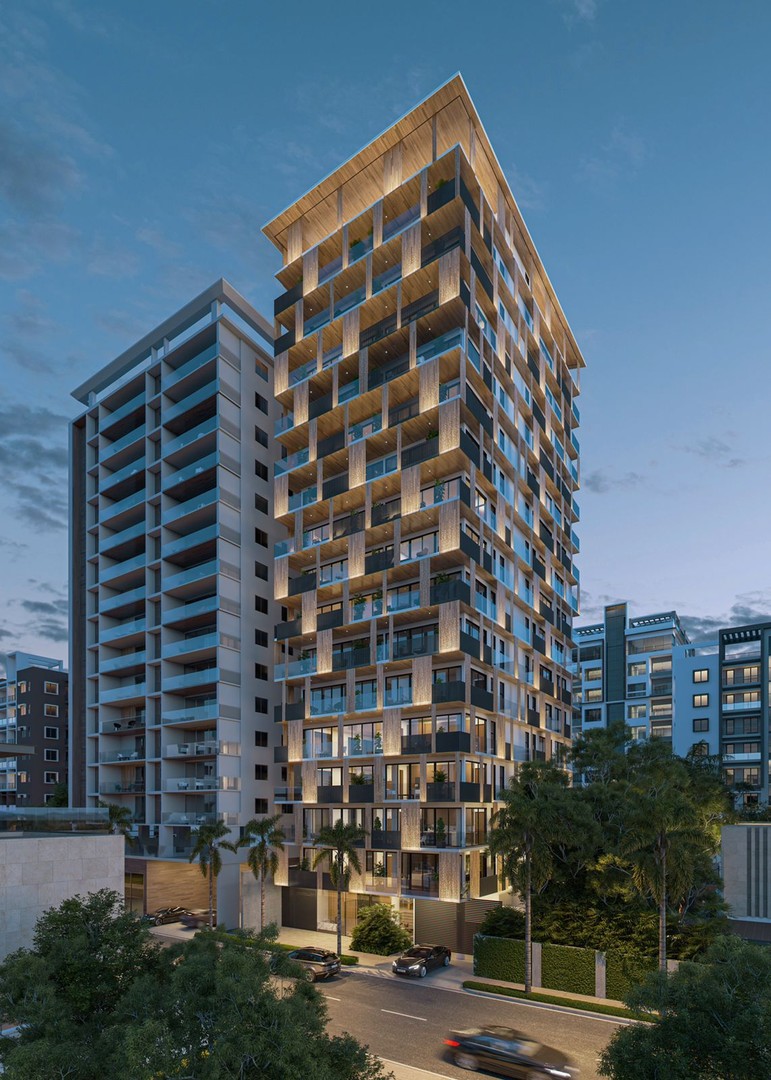 apartamentos - Lujosa torre, con un apartamento por piso en Naco en venta en ensanche naco 1