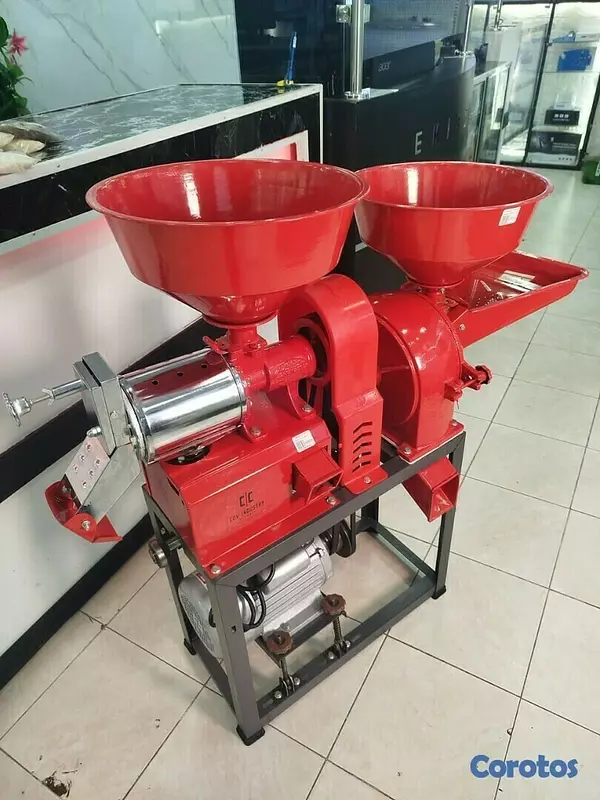 equipos profesionales - Moledora molino trituradora trilladora de granos y peladora de arroz 2 en 1 10
