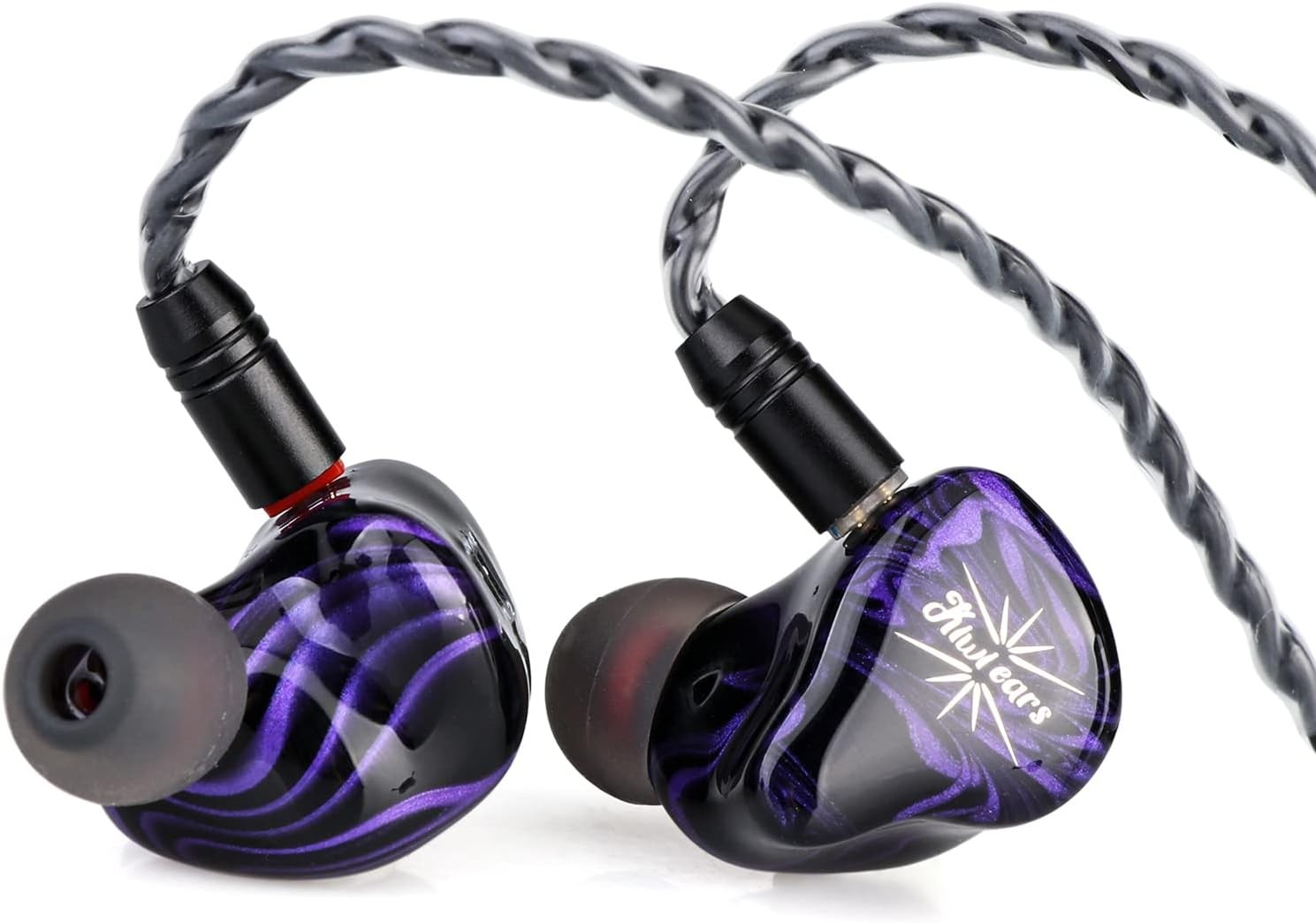camaras y audio - Kiwi Ears Quartet 2DD+2BA Hybrid IEM Hand-crafted Resin Shell, Detachable Cable
