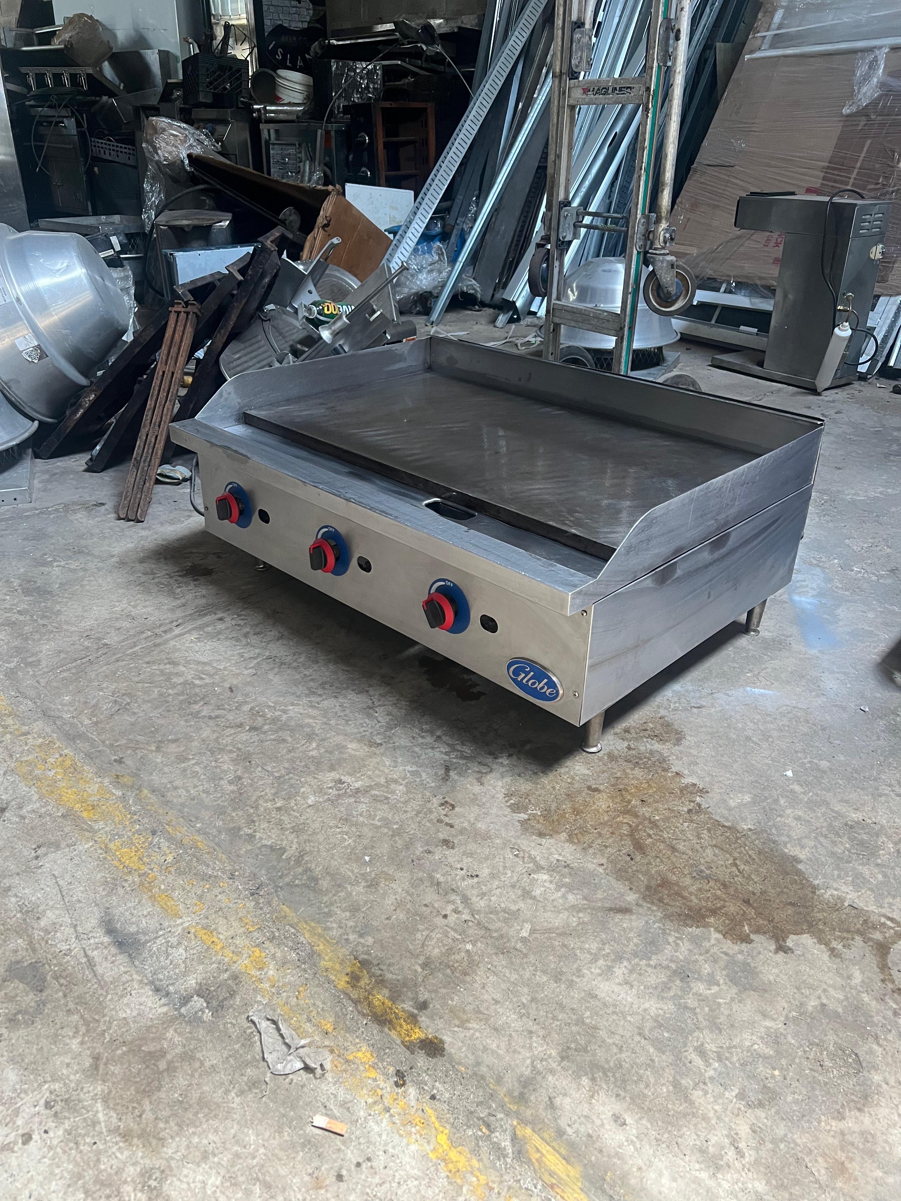 equipos profesionales - Plancha Industrial a gas  Americana Globe 36 pulgadas 3