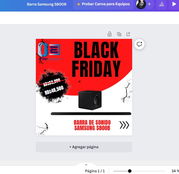 camaras y audio - Barra de Sonido Samsung con Subwoofer en Super Oferta del Black Friday