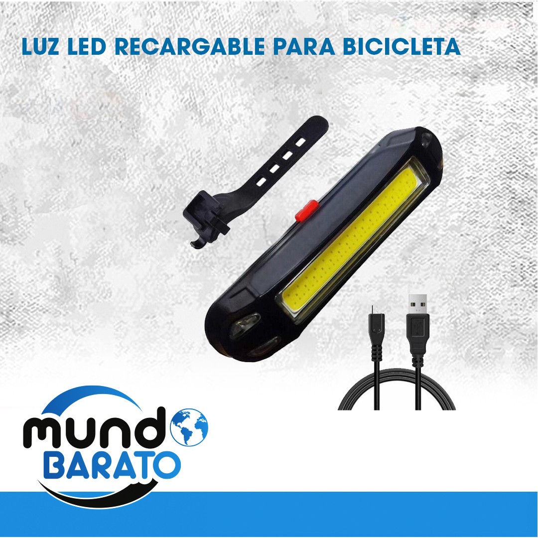 Luz led USB recargable para bicicleta LED rojo 100 lúmenes bike mtb