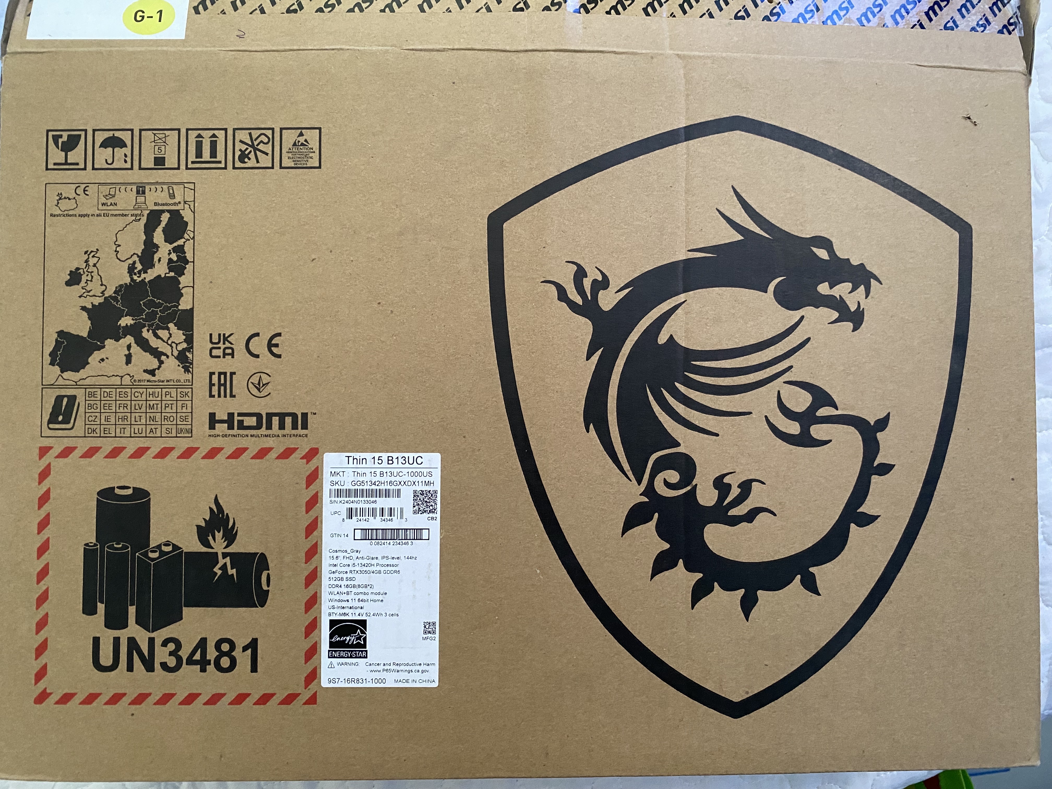 computadoras y laptops - Vendo Laptop  endgame msi thin 15 b13uc
 4