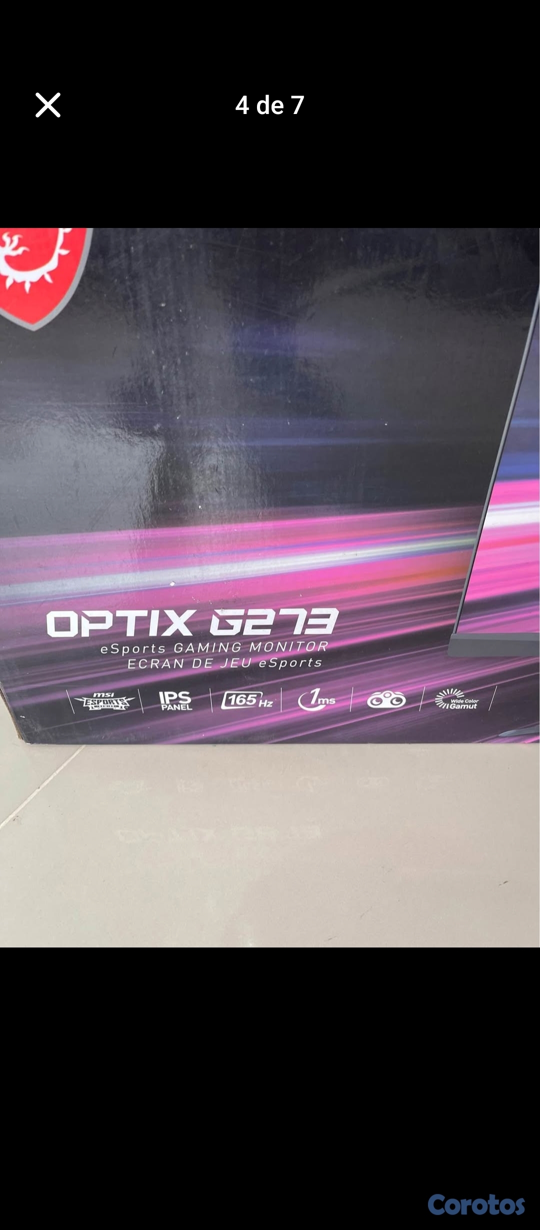 computadoras y laptops - Monitor MSI 27 Pulgadas 165hz IPS 4