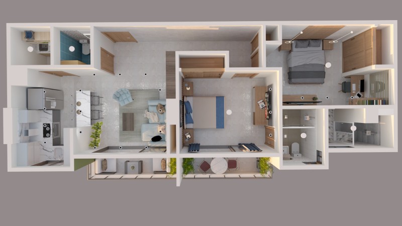 apartamentos - Proyecto de apartamentos de 1 y 2 Habitaciones  9