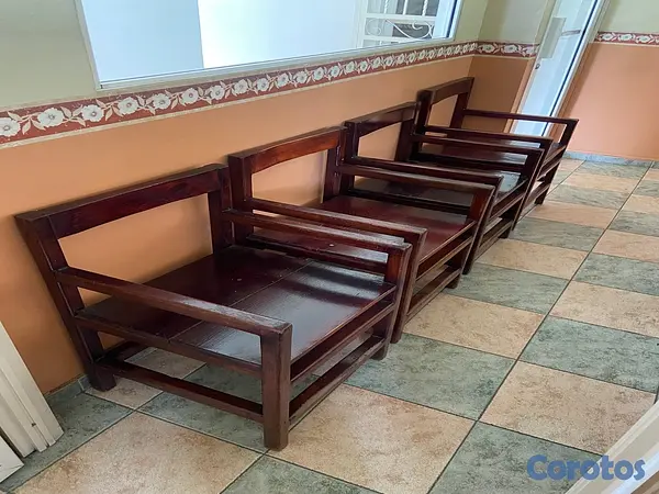muebles y colchones - 4 sillas en caoba  4