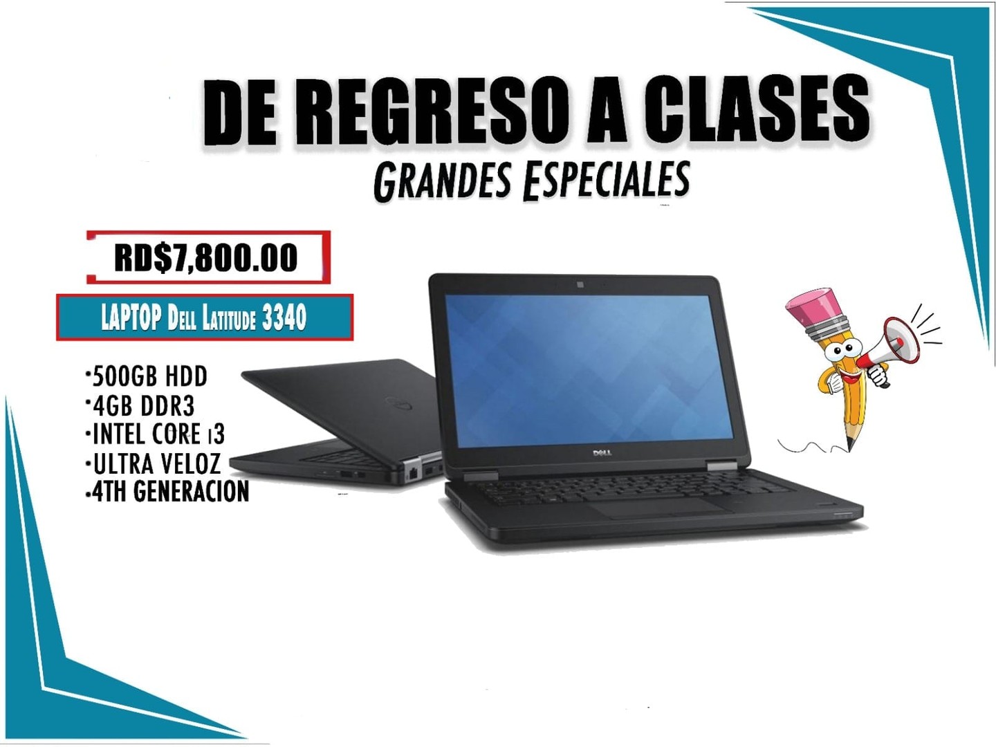 computadoras y laptops - Laptop Dell Latitude 3340 Core i3