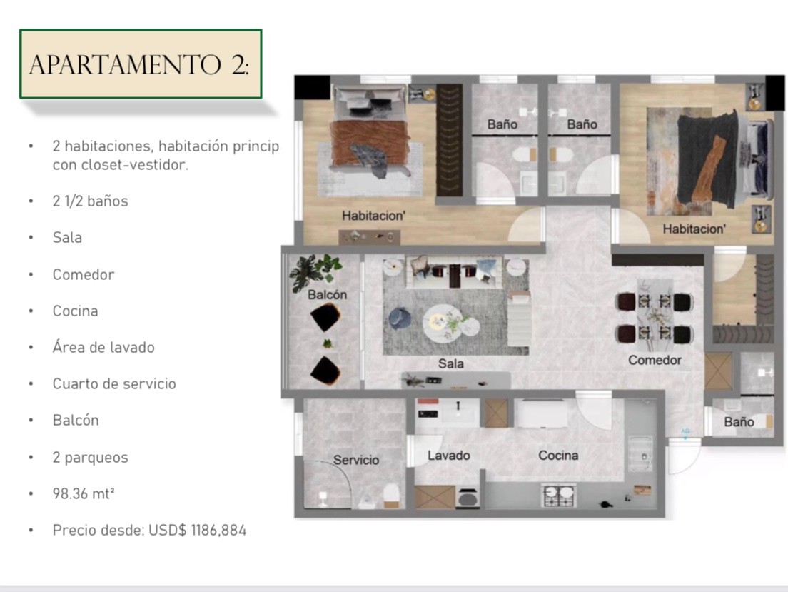 apartamentos - Apartamentos en Evaristo Morales con Piscina y Gimnasio. 8