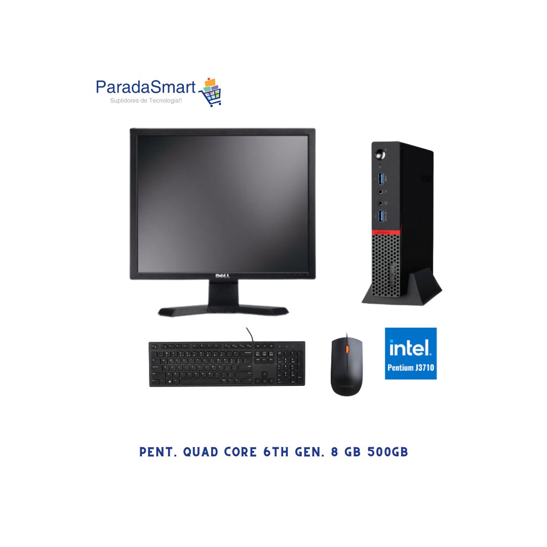 computadoras y laptops - Pc completa lenovo M600 Pentium 6ta generacion 8gb ram ddr4 500gb disco duro.