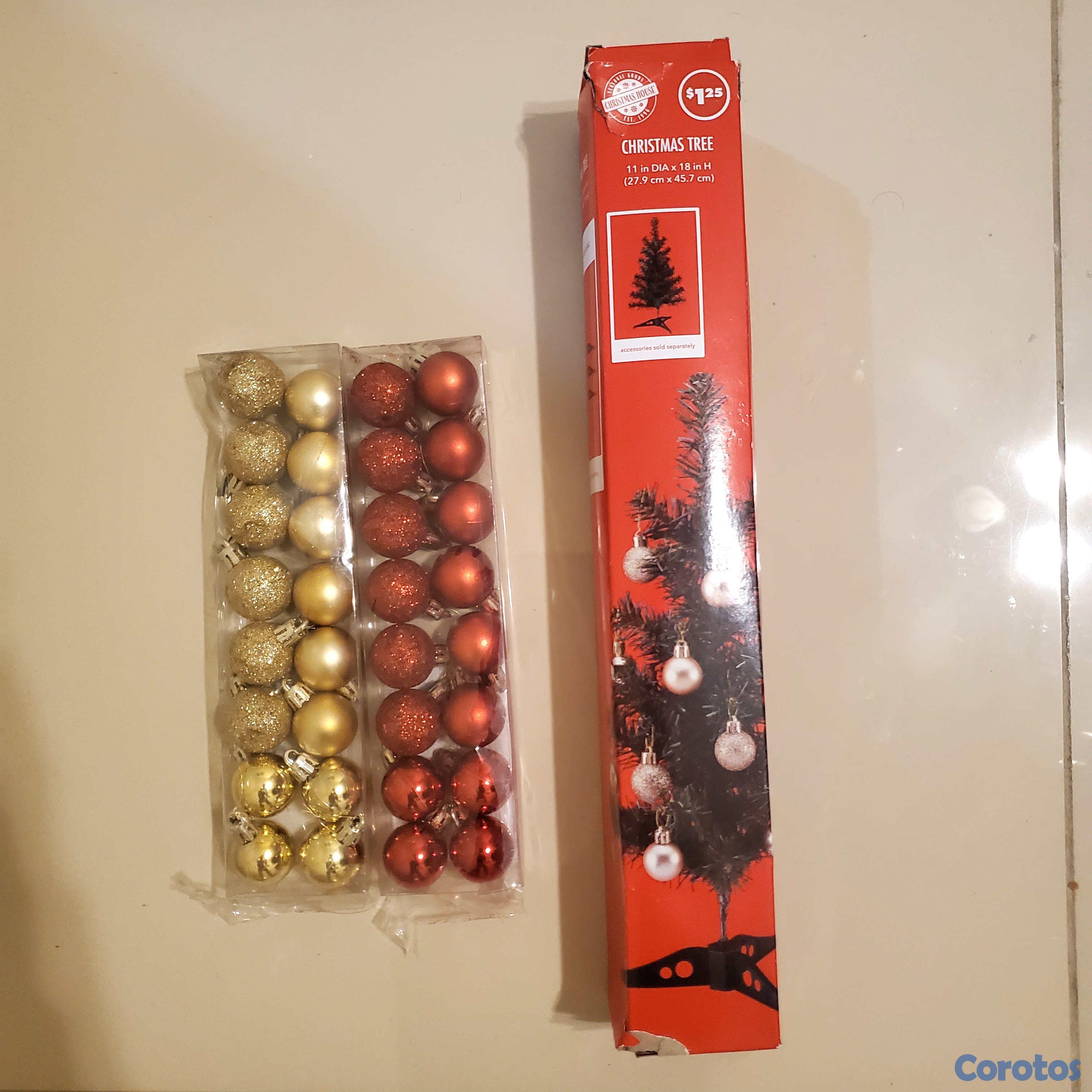 decoración y accesorios - Arbol de Navidad (Mini) para mesa. Incluye bolas. 7